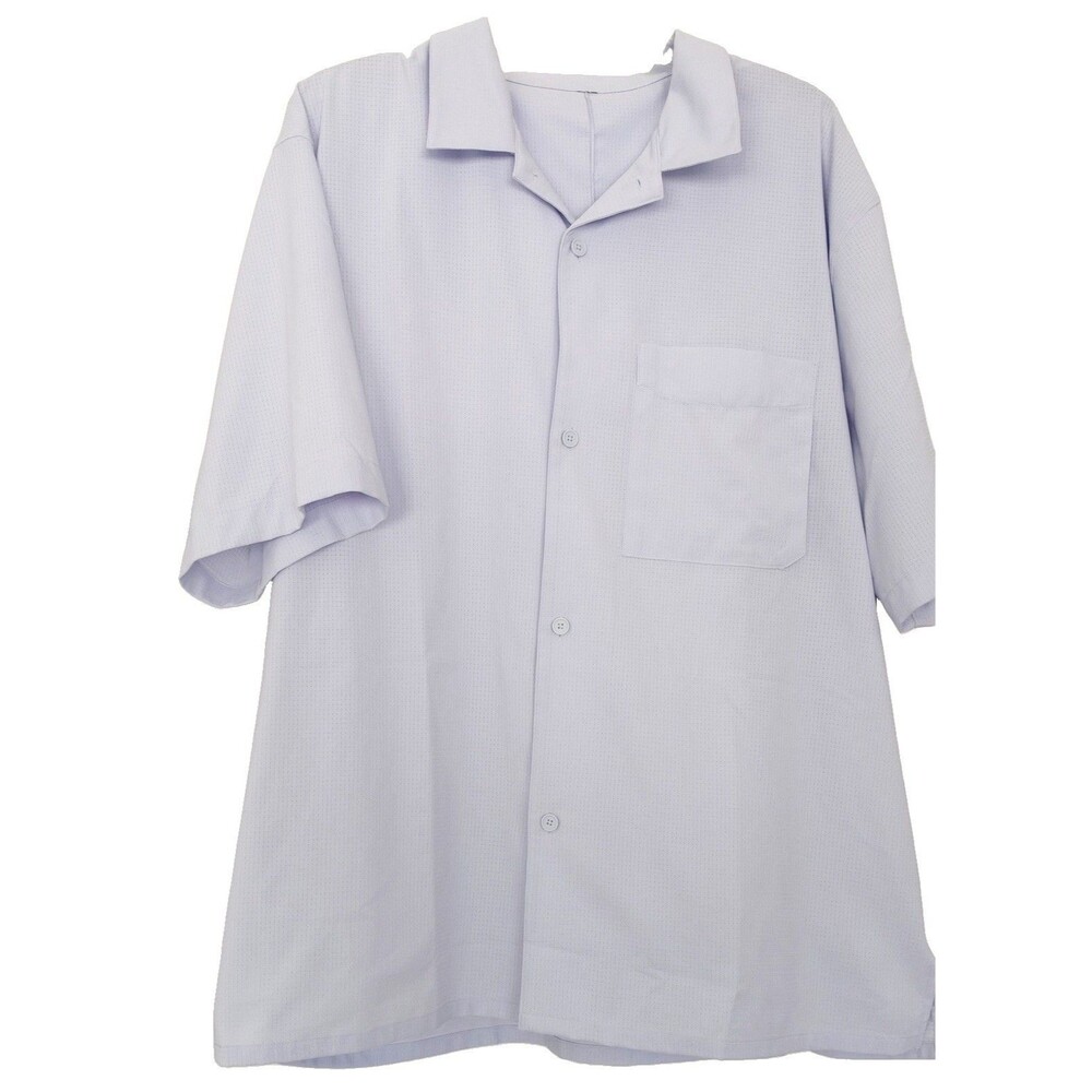 Lululemon Airing Easy Shirt Mens L XL Lavender Blue Button Up Short Sleeve